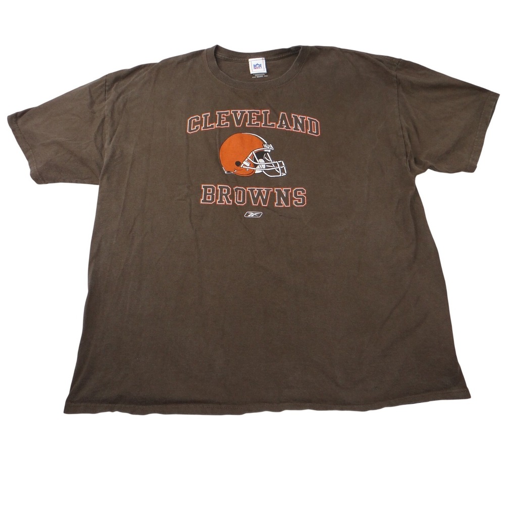 Cleveland Browns NFL Football Helmet Graphic T Shirt Men's Brown